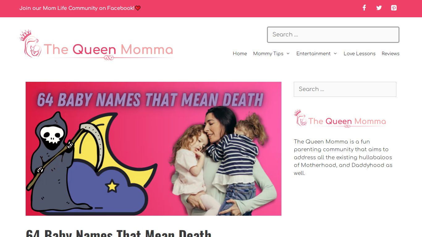 64 Baby Names That Mean Death - The Queen Momma 👑